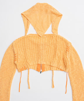 【26SPRING PRE-ORDER】Zip Short Cardigan with Babouche Collar