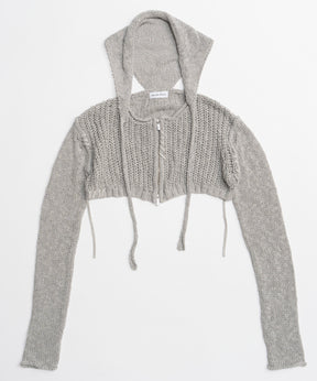 【26SPRING PRE-ORDER】Zip Short Cardigan with Babouche Collar