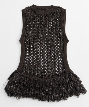 [26SPRING PRE-ORDER]프린지 메쉬 조끼