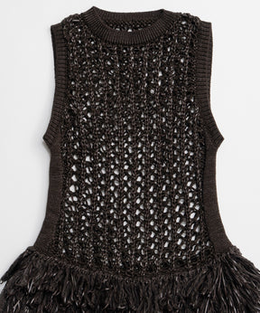 [26SPRING PRE-ORDER]프린지 메쉬 조끼