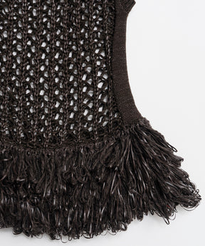 [26SPRING PRE-ORDER]프린지 메쉬 조끼