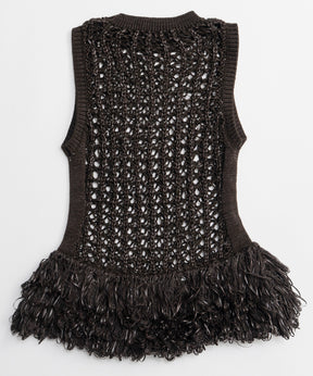 [26SPRING PRE-ORDER]프린지 메쉬 조끼