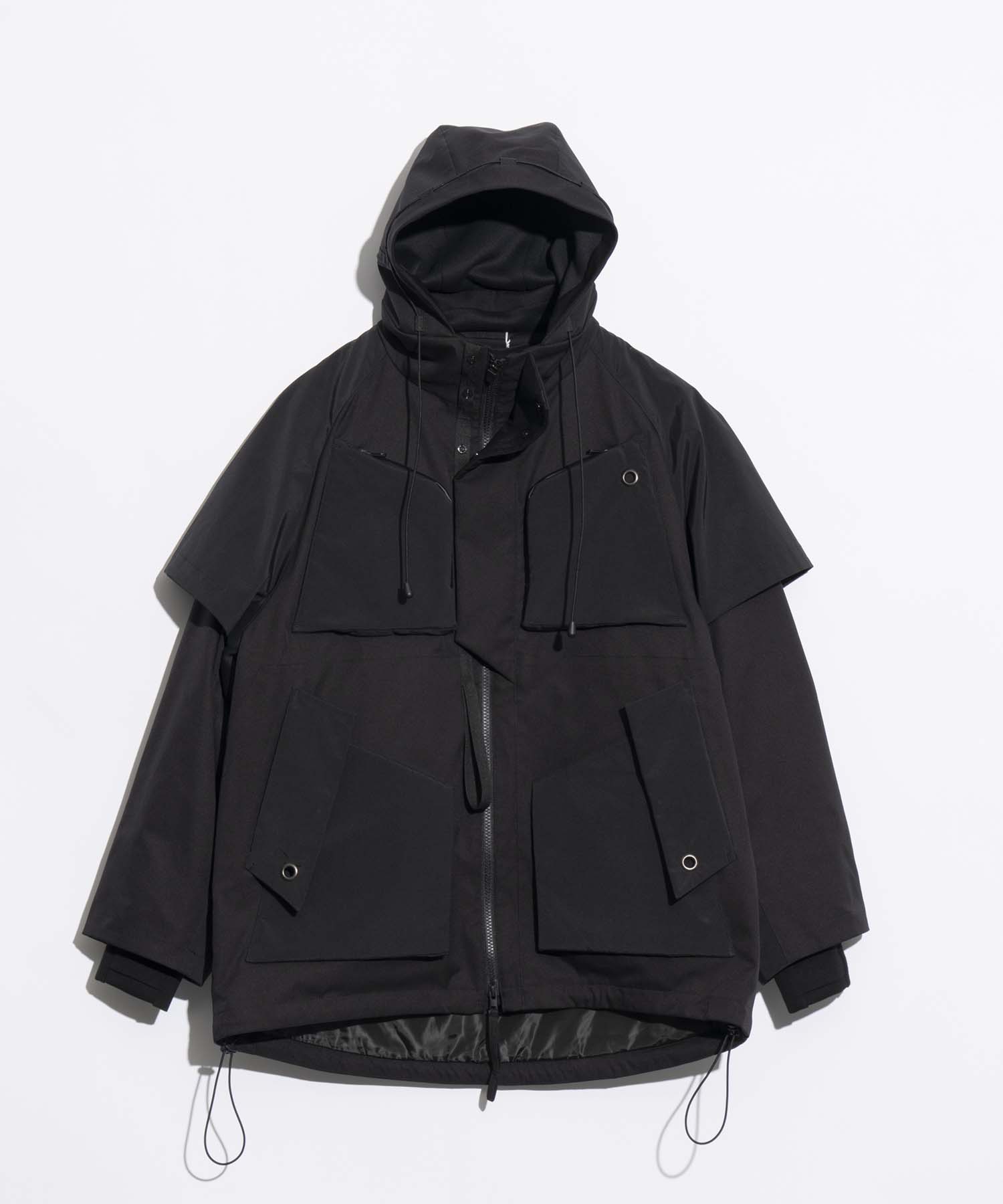 Tech Different Material Combination Eyelet Mountain Parka