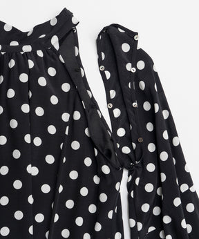 【26SPRING PRE-ORDER】2WAY Sleeve Dot One-Piece