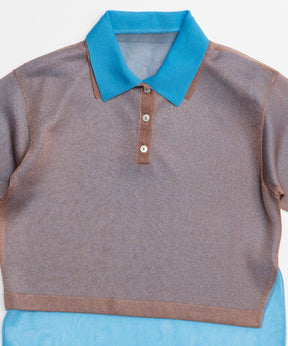 【26SPRING PRE-ORDER】Layered Sheer Knit Polo