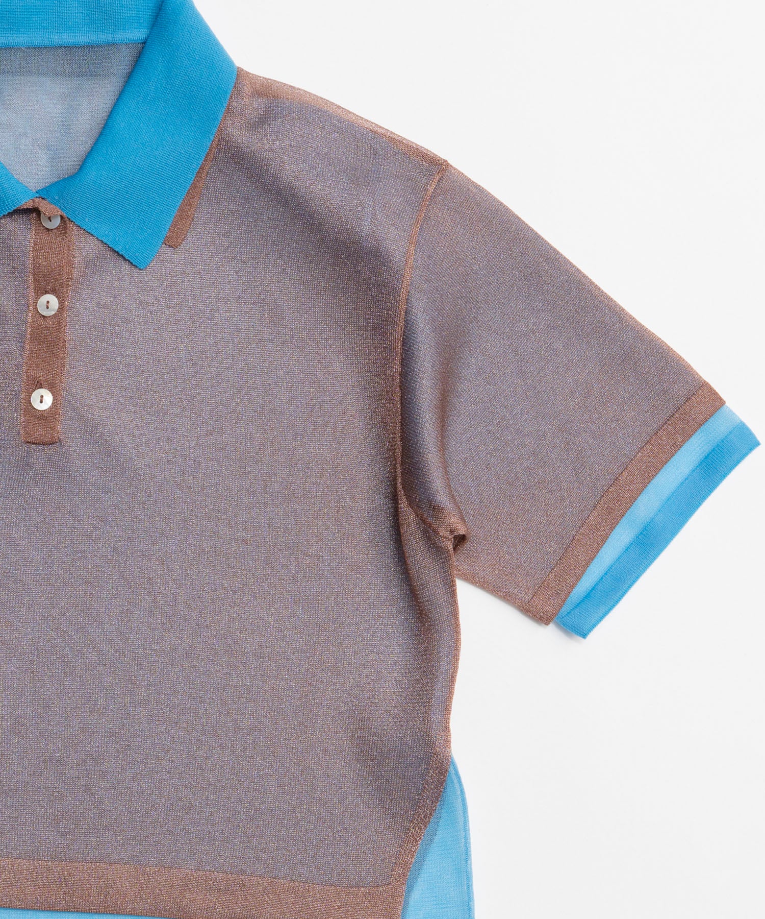 【26SPRING PRE-ORDER】Layered Sheer Knit Polo