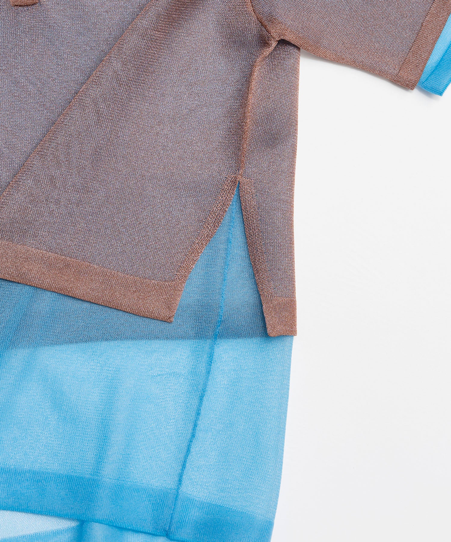 【26SPRING PRE-ORDER】Layered Sheer Knit Polo