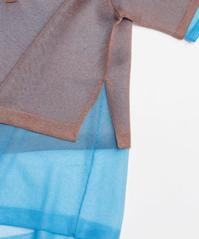 【26SPRING PRE-ORDER】Layered Sheer Knit Polo