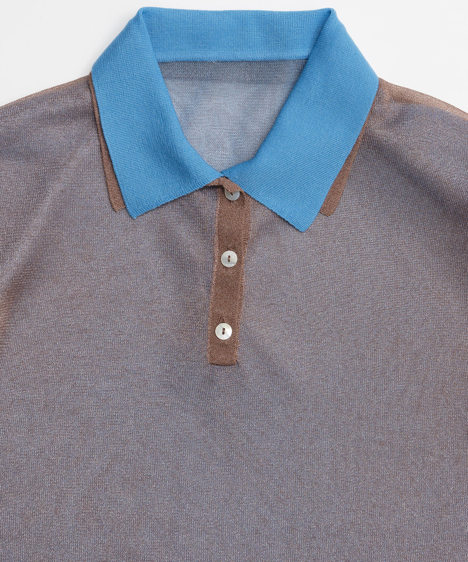 【26SPRING PRE-ORDER】Layered Sheer Knit Polo