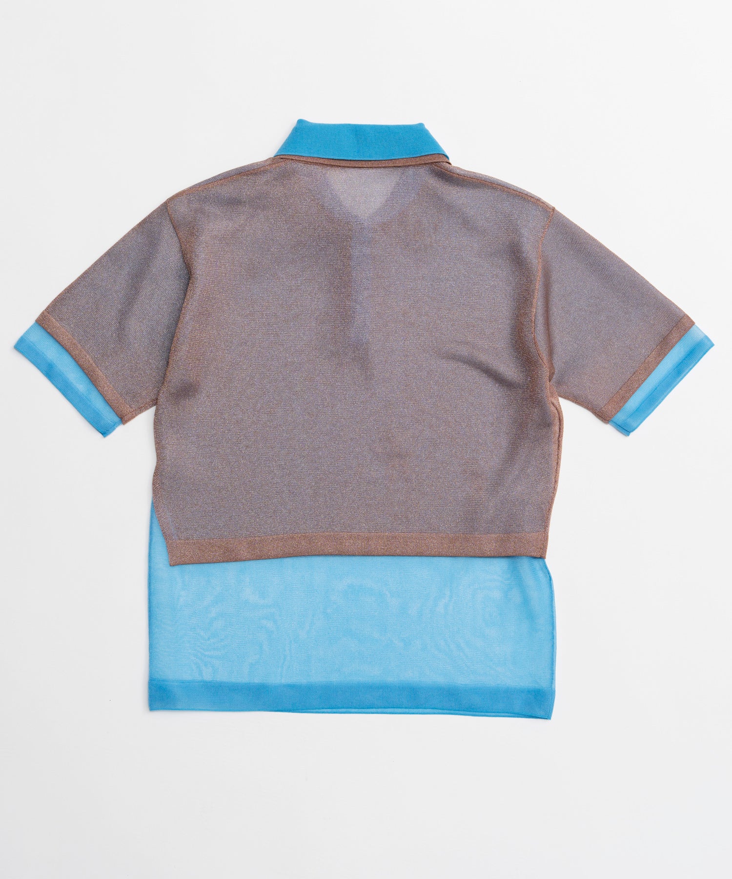 【26SPRING PRE-ORDER】Layered Sheer Knit Polo