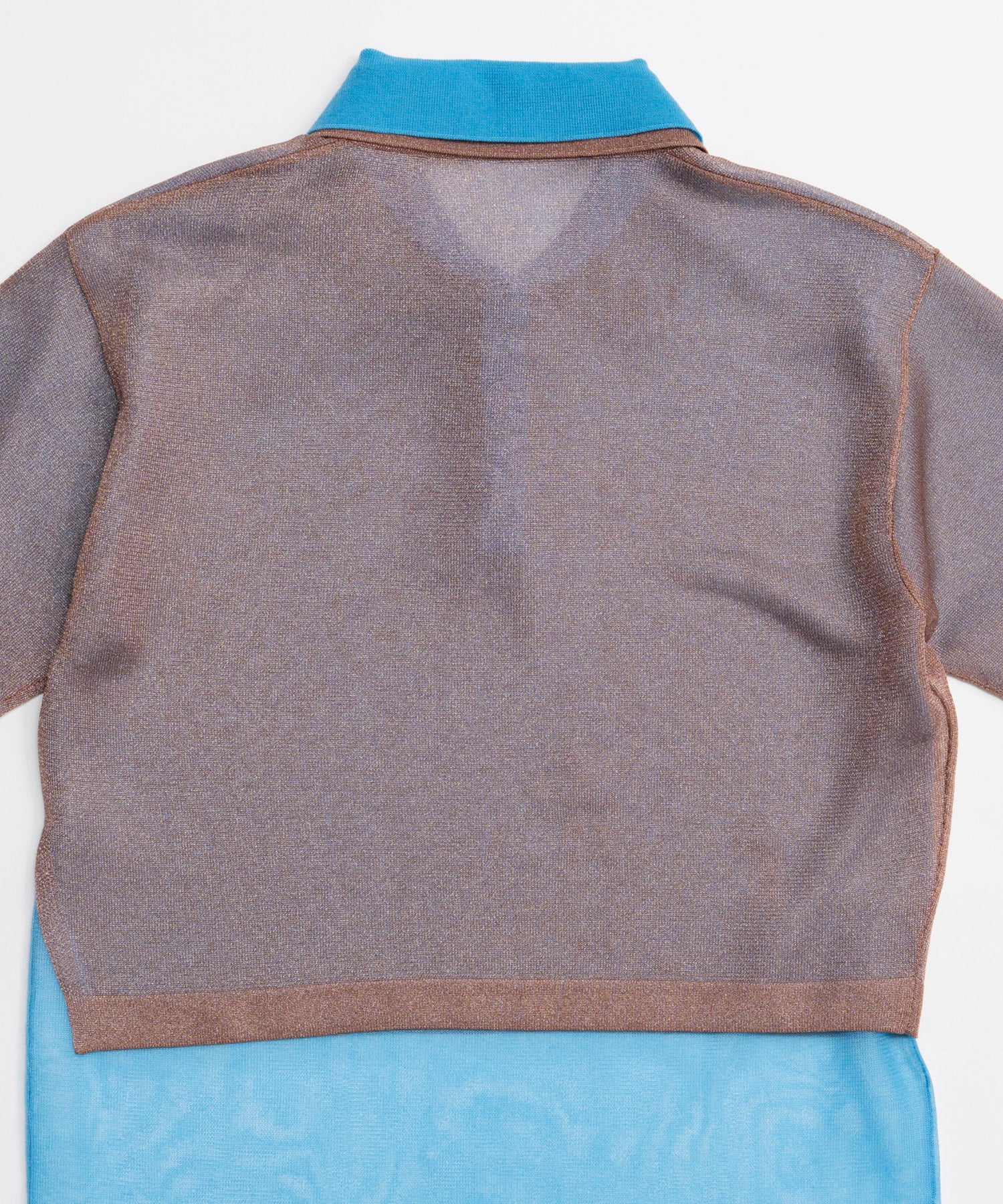 【26SPRING PRE-ORDER】Layered Sheer Knit Polo