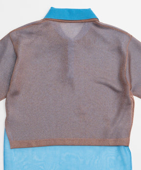 【26SPRING PRE-ORDER】Layered Sheer Knit Polo