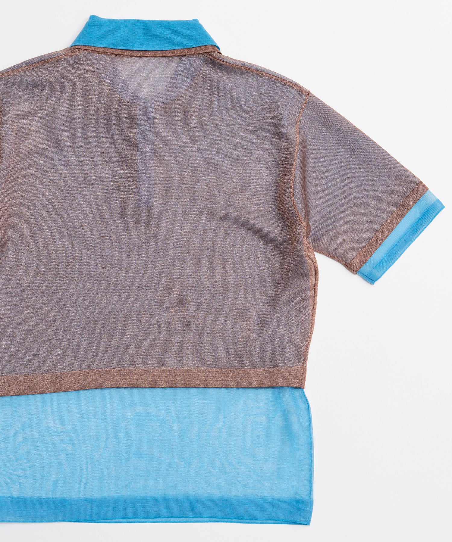 【26SPRING PRE-ORDER】Layered Sheer Knit Polo