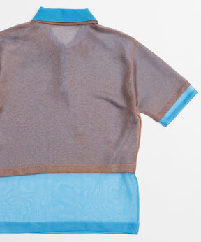 【26SPRING PRE-ORDER】Layered Sheer Knit Polo