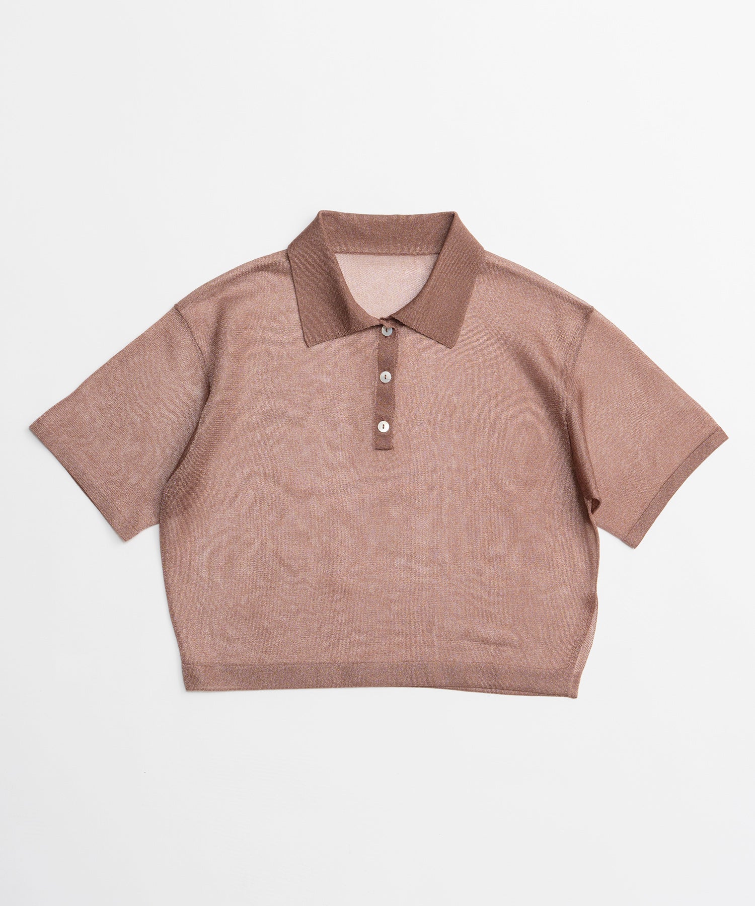【26SPRING PRE-ORDER】Layered Sheer Knit Polo
