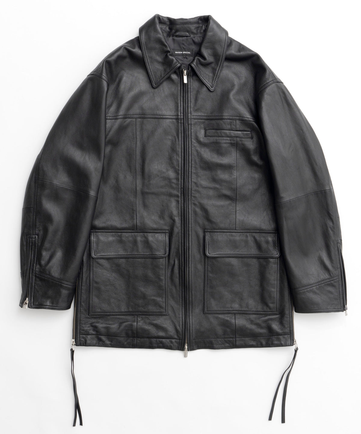 【24AUTUMN PRE-ORDER】Leather Single Soutien Colored Jacket