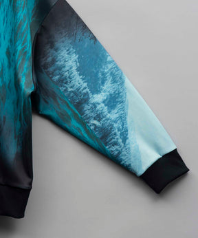Prime-Over Multi Design Print Crew Neck Sweat Pullover