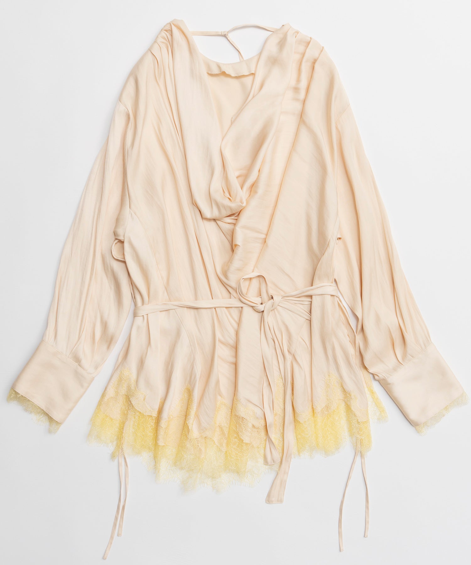 【26SPRING PRE-ORDER】Lace Combo Drape Shirt