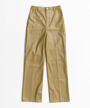 【26AUTUMN PRE-ORDER】Straight Vegan Leather Pants
