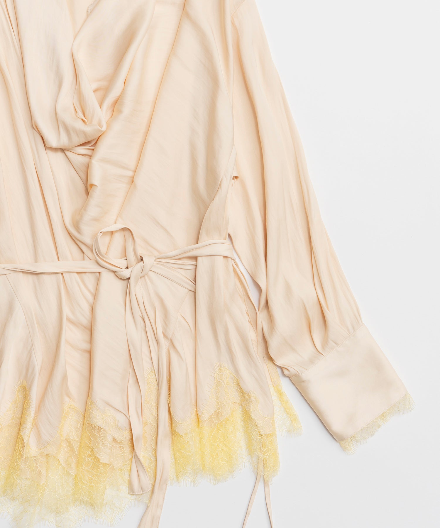 【26SPRING PRE-ORDER】Lace Combo Drape Shirt