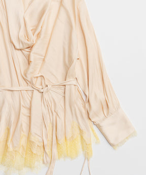 【26SPRING PRE-ORDER】Lace Combo Drape Shirt