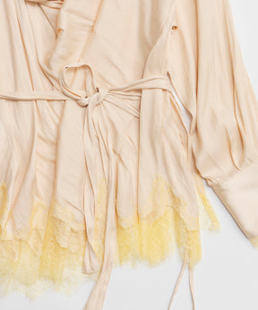 【26SPRING PRE-ORDER】Lace Combo Drape Shirt