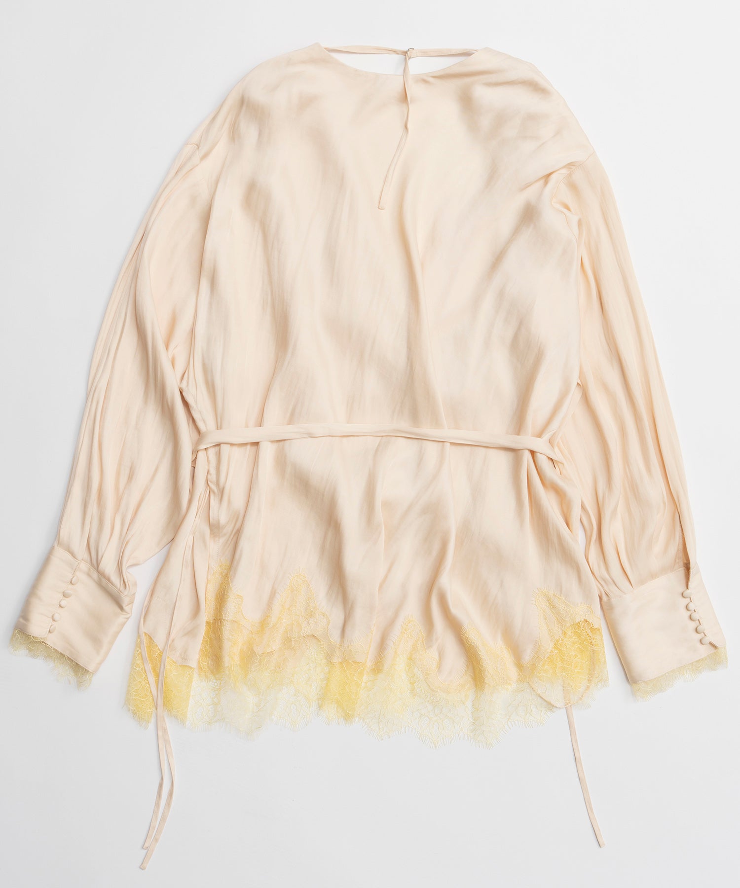 【26SPRING PRE-ORDER】Lace Combo Drape Shirt