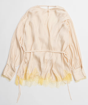 【26SPRING PRE-ORDER】Lace Combo Drape Shirt