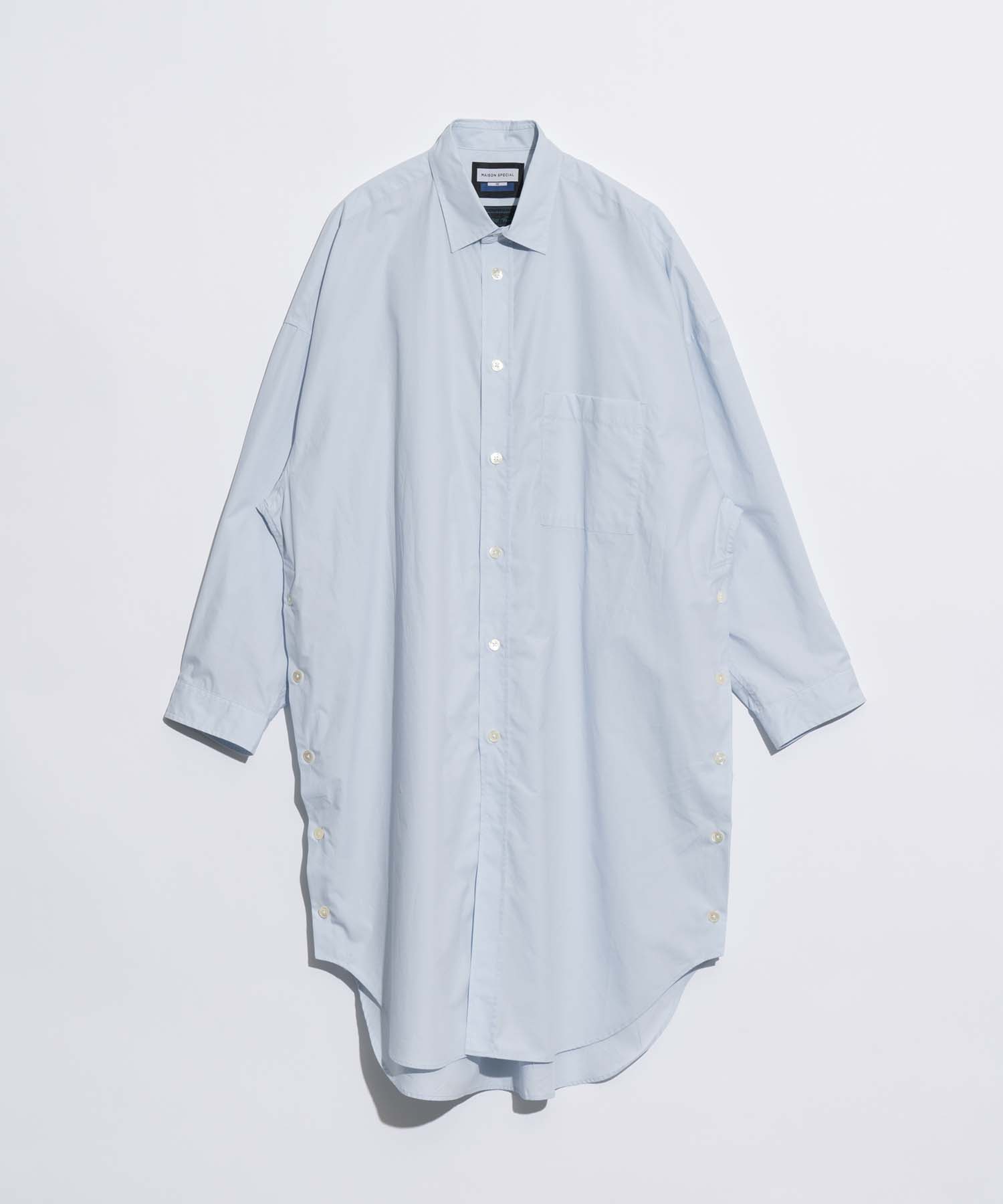 【Italian Dead Stock Fabric】Prime-Over Maxi Shirt Coat