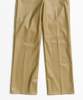 【26AUTUMN PRE-ORDER】Straight Vegan Leather Pants