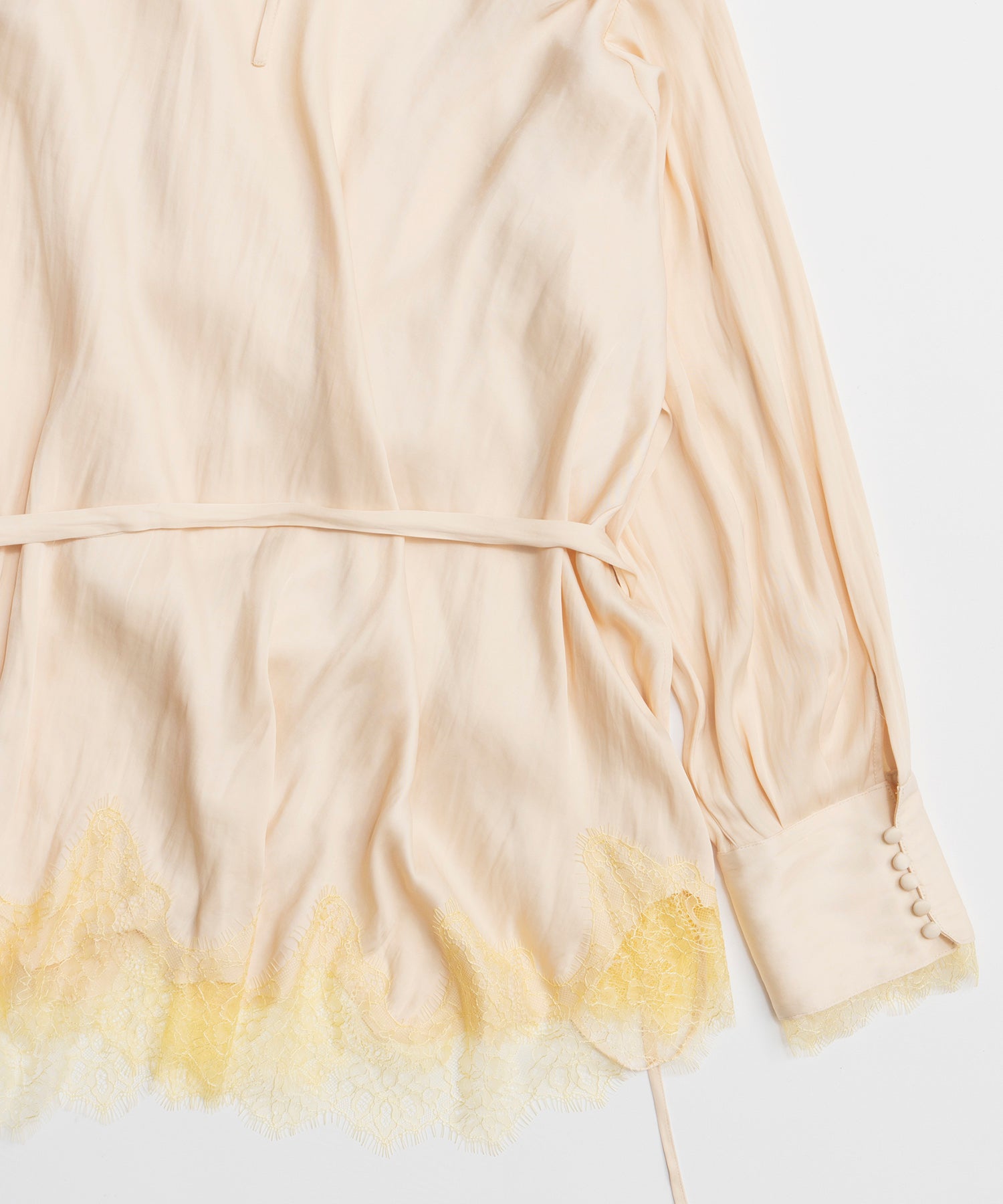 【26SPRING PRE-ORDER】Lace Combo Drape Shirt