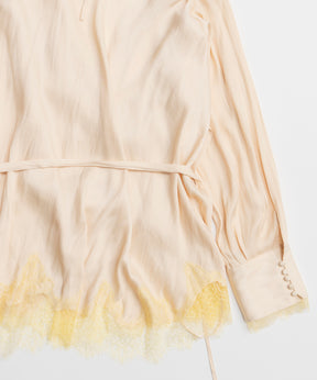 【26SPRING PRE-ORDER】Lace Combo Drape Shirt