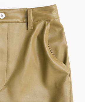 【26AUTUMN PRE-ORDER】Straight Vegan Leather Pants