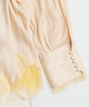 【26SPRING PRE-ORDER】Lace Combo Drape Shirt