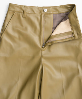 【26AUTUMN PRE-ORDER】Straight Vegan Leather Pants