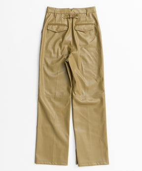 【26AUTUMN PRE-ORDER】Straight Vegan Leather Pants