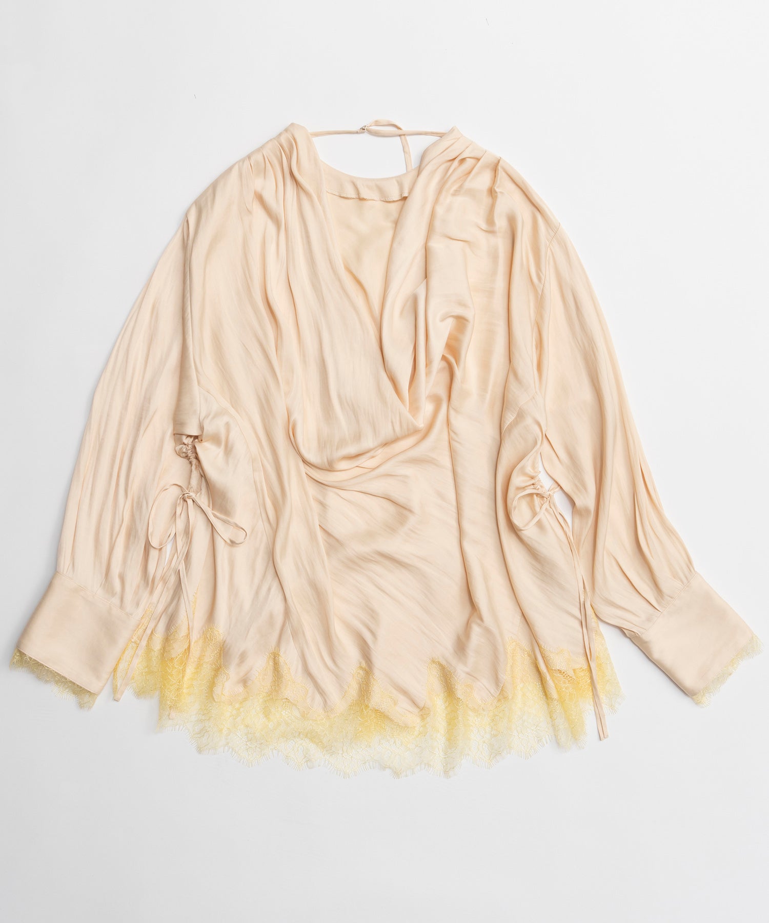 【26SPRING PRE-ORDER】Lace Combo Drape Shirt