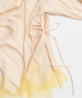 【26SPRING PRE-ORDER】Lace Combo Drape Shirt