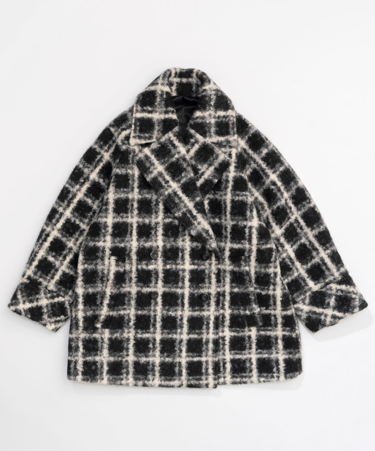 [24WINTER PRE-ORDER] CHECKERED OVER SILHOUTTE MIDDLE COAT