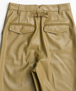 【26AUTUMN PRE-ORDER】Straight Vegan Leather Pants