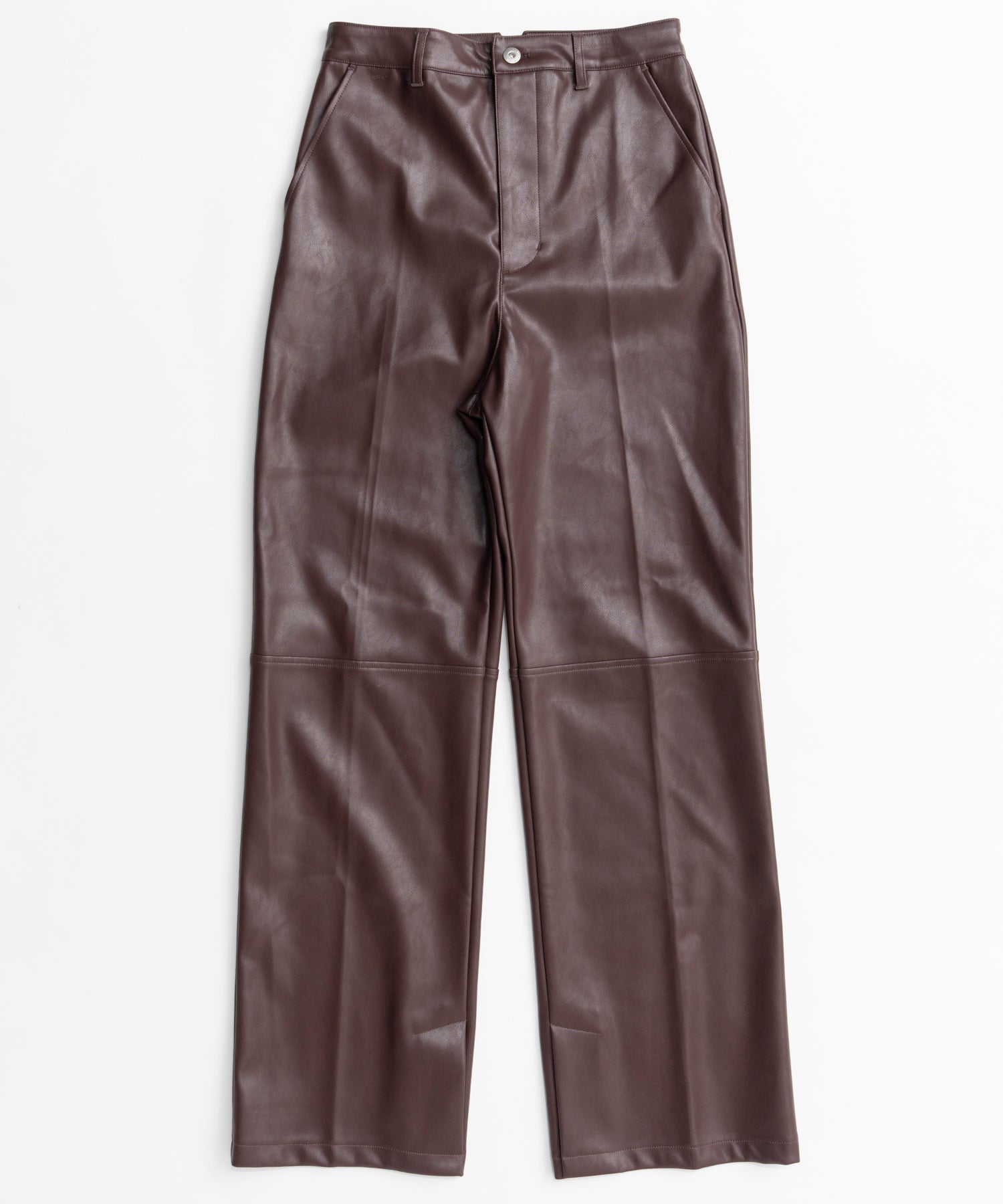 【26AUTUMN PRE-ORDER】Straight Vegan Leather Pants