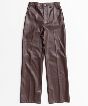 【26AUTUMN PRE-ORDER】Straight Vegan Leather Pants