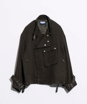 【SALE】Motor-Cycle Prime-Over Wool Belted Jacket