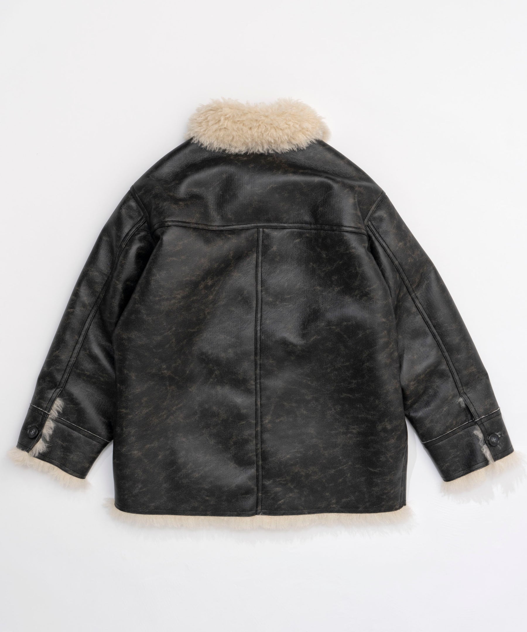 【24WINTER PRE-ORDER】Reversible Vegan Leather Mouton Blouson