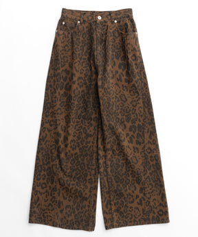 Leopard Wide Straight Pants