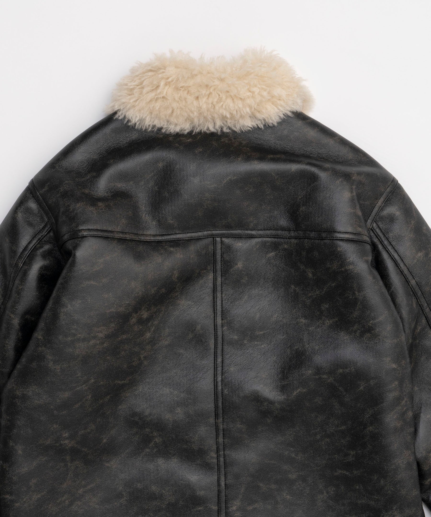 【24WINTER PRE-ORDER】Reversible Vegan Leather Mouton Blouson