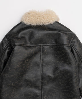 [24winter Pre-Order] Vegan Leather Mouton Blouson