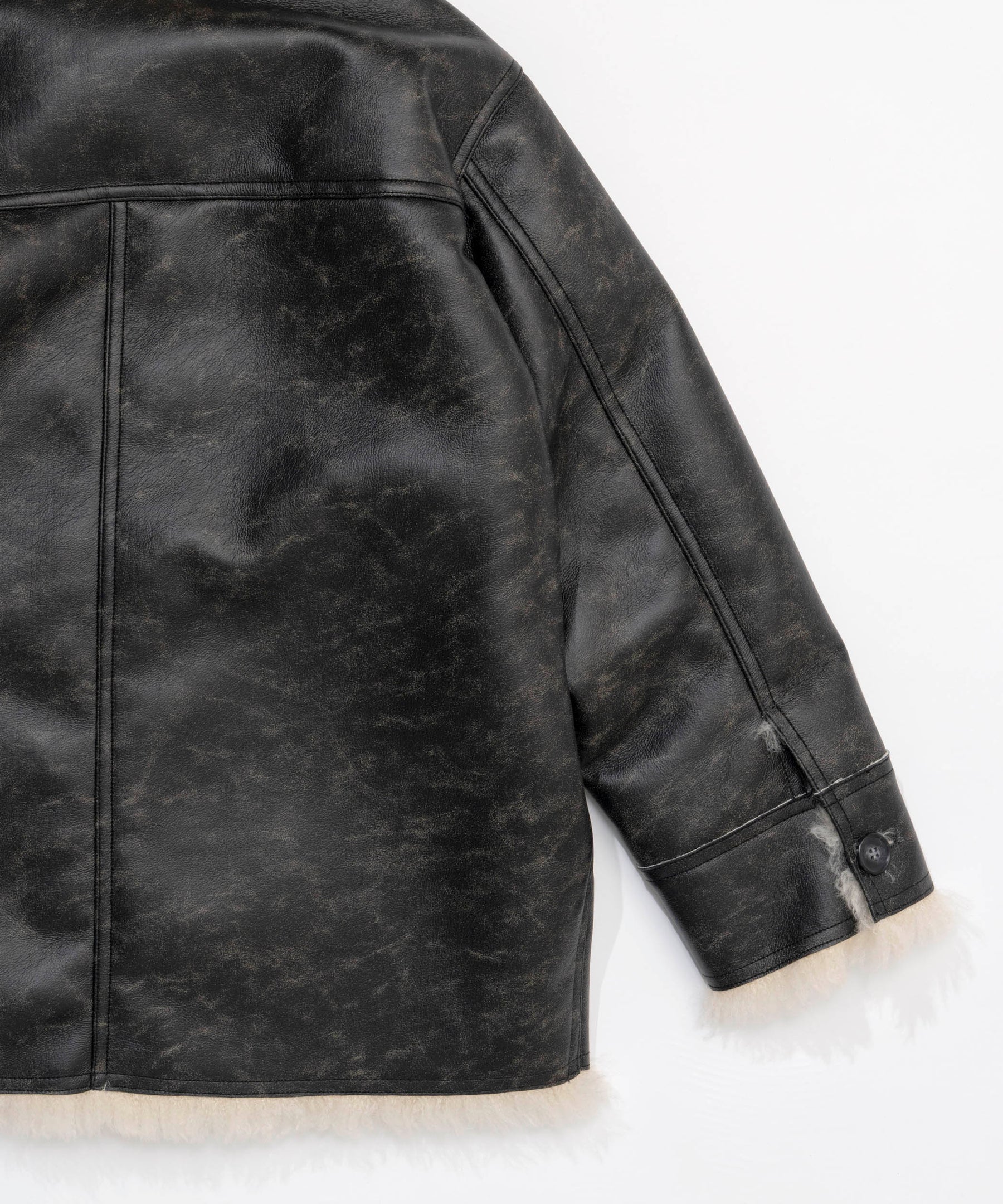 [24winter Pre-Order] Vegan Leather Mouton Blouson