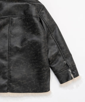 【24WINTER PRE-ORDER】Reversible Vegan Leather Mouton Blouson