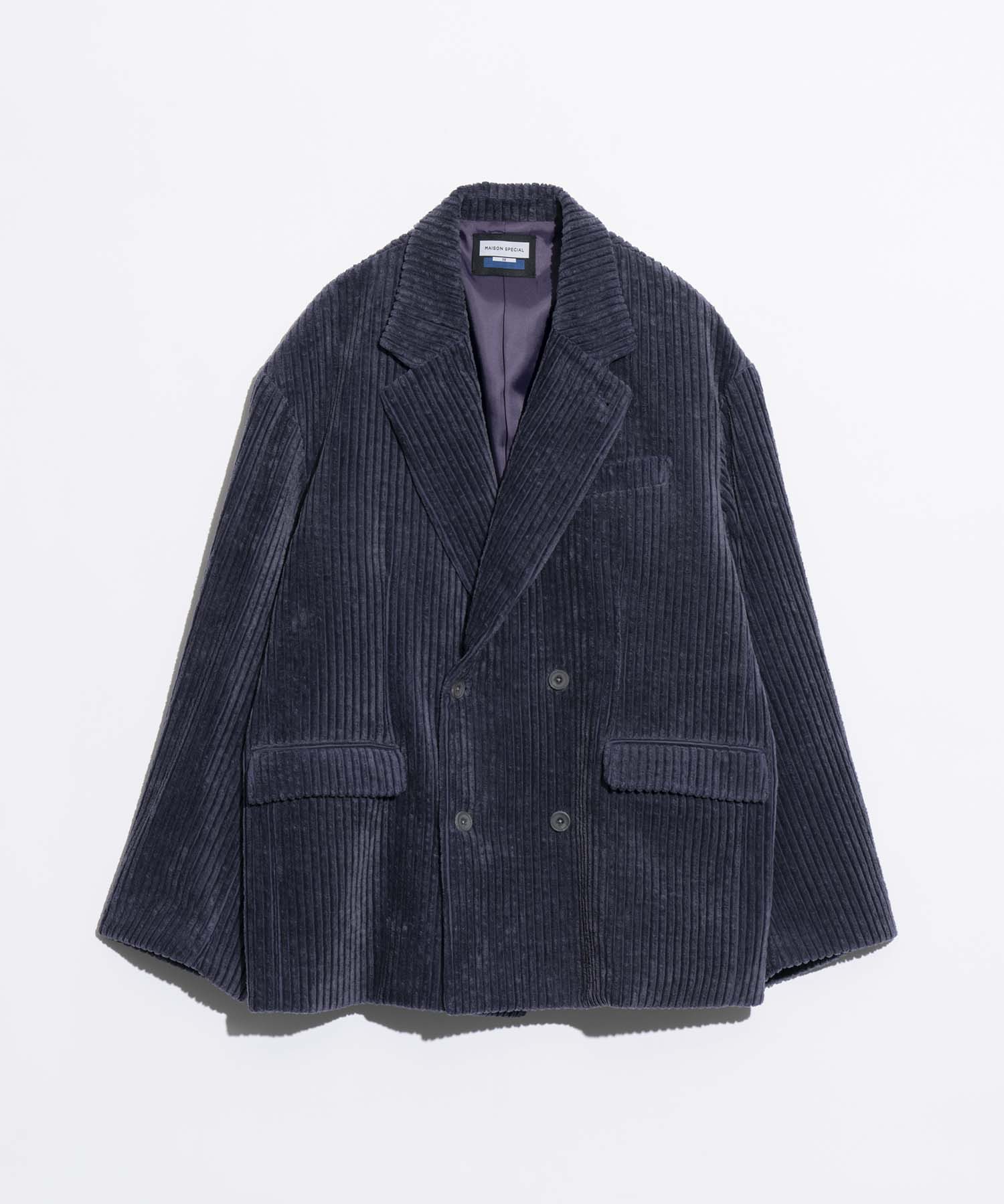 TAKEMI Wide Corduroy Prime-Over Double Tailored Jacket